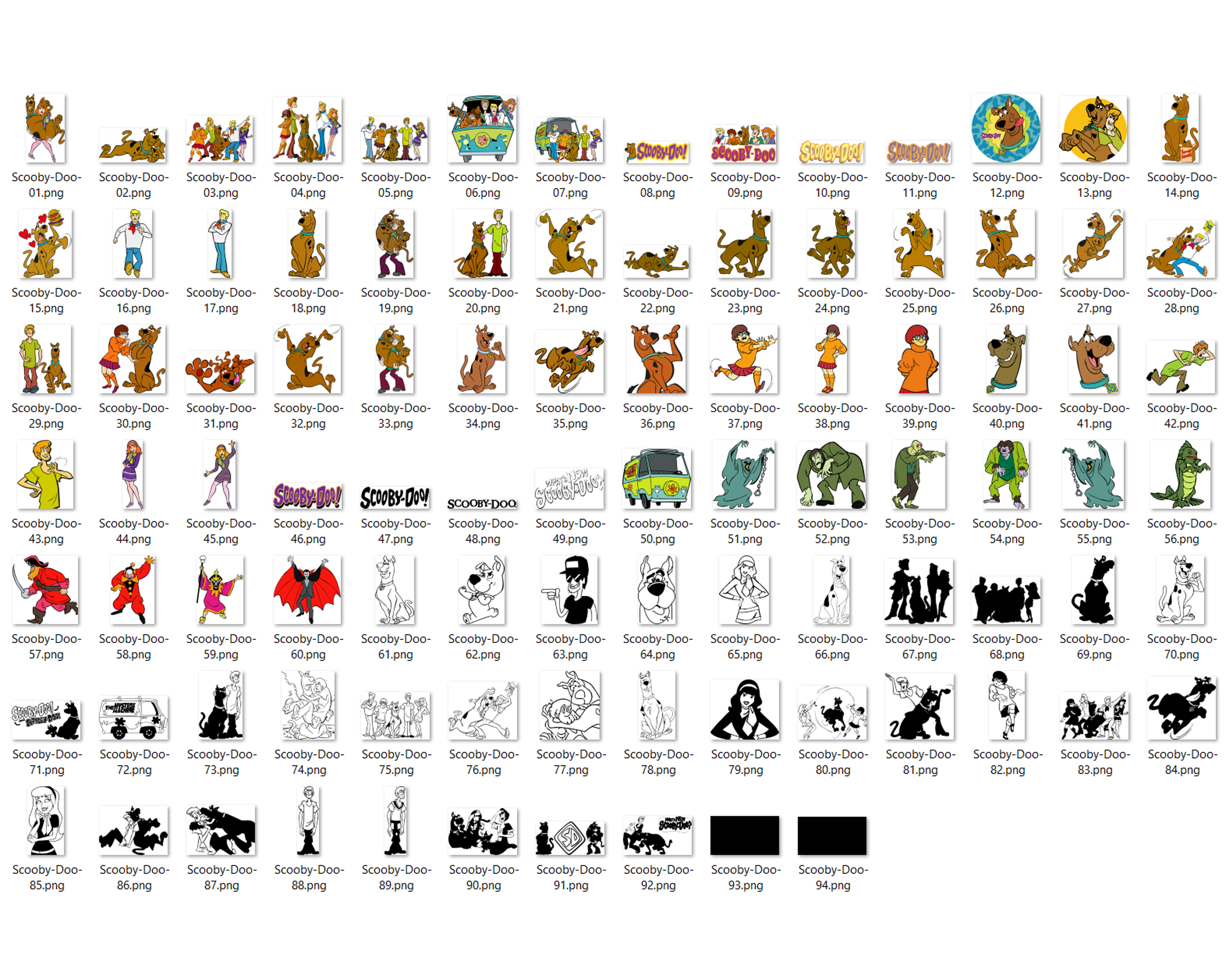 Scooby doo bundle svg scooby doo svg cartoon svg png dxf e