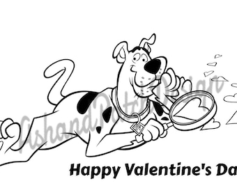 Scooby doo inspired valentine svg