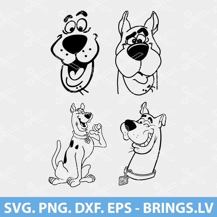 Scooby doo svg scooby doo clipart png dxf eps cut files for cricut and silhouette scooby funny vinyl decals shaggy and scooby