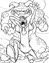 Scooby doo alien coloring page