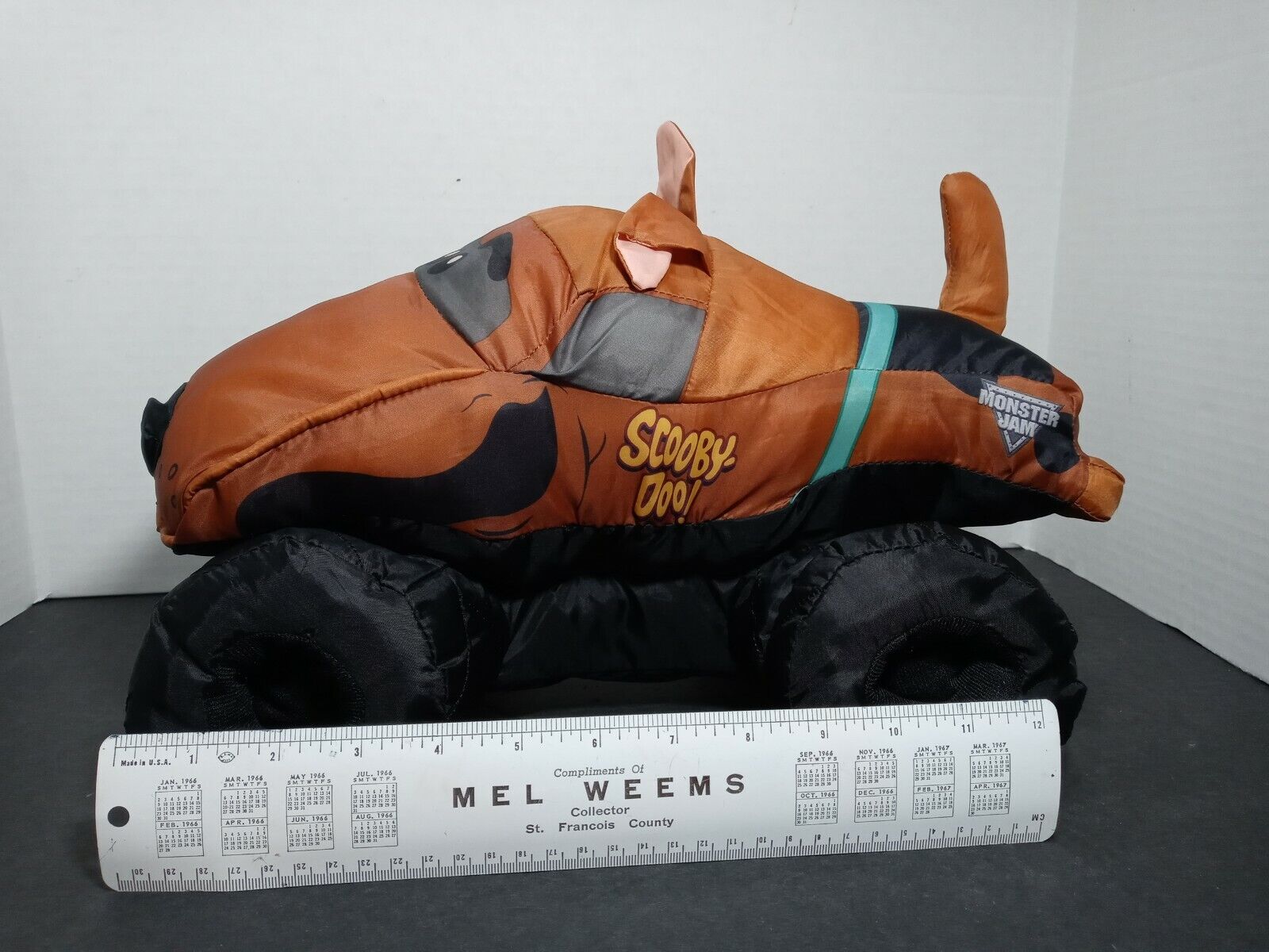 Scooby doo monster jam monster truck plush nylon stuffed animal dog wissue