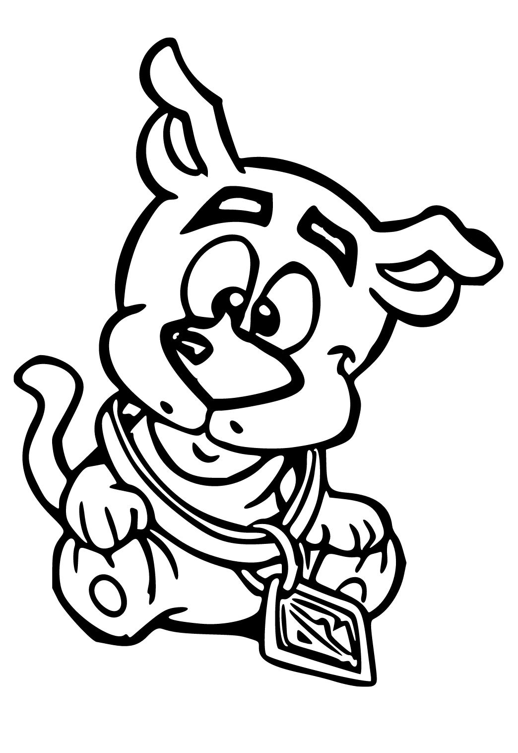 Free printable scooby doo baby coloring page sheet and picture for adults and kids girls and boys