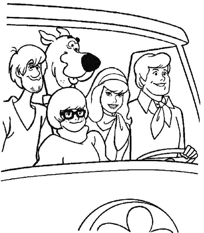 Online coloring pages coloring page scooby doo and his friends scooby doo download print coloring page
