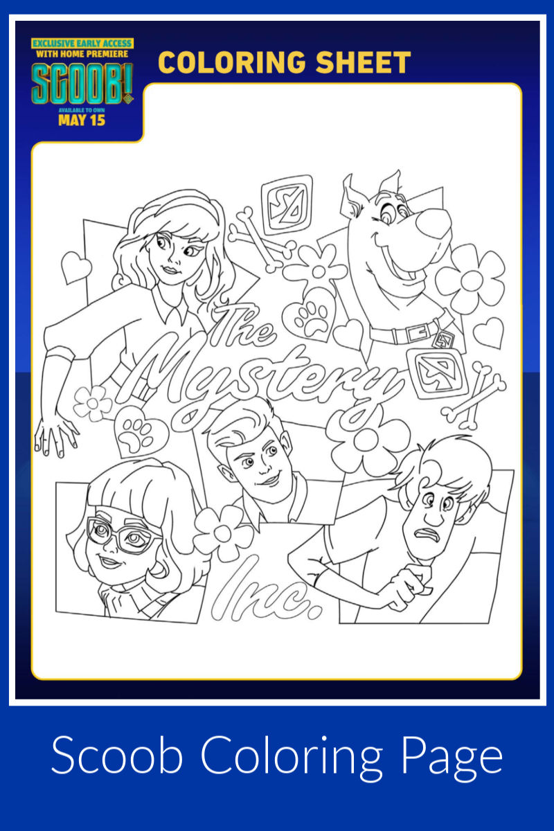 Groovy scooby doo coloring page