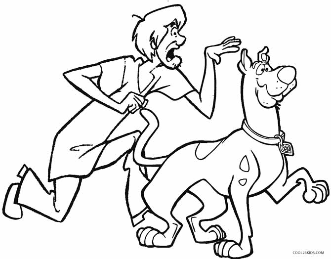 Printable scooby doo coloring pages for kids
