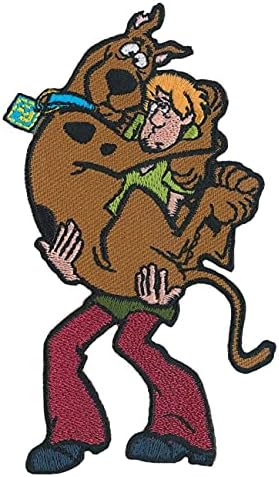 Cd visionary doo shaggy holding scooby patch brown red
