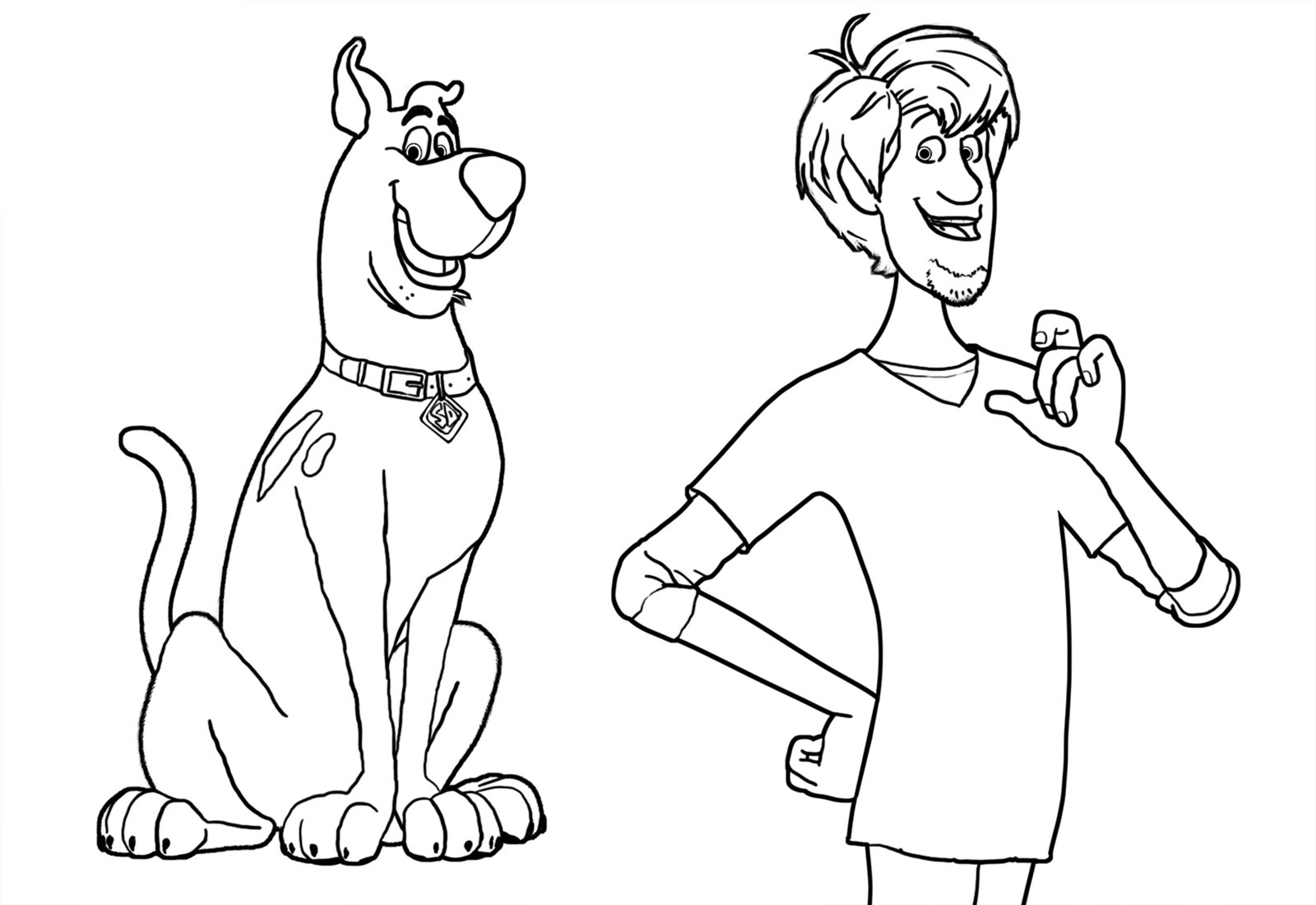 Scooby doo coloring pages pictures free printable