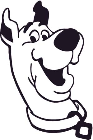 Scooby doo sticker head