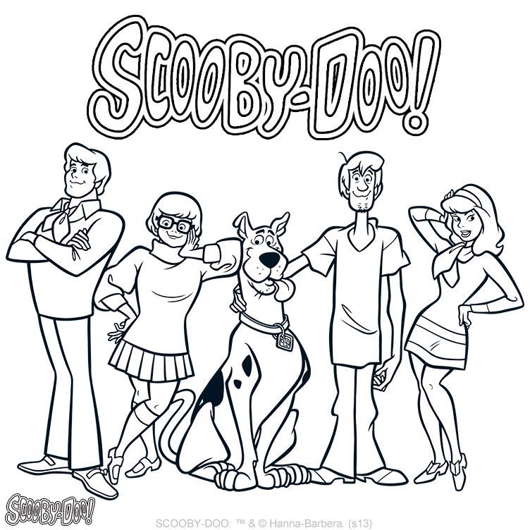 Scooby gang scooby doo coloring pages cartoon coloring pages coloring books