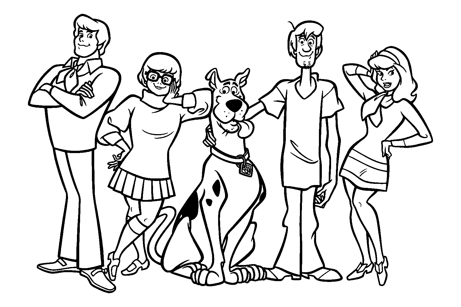 Classic scooby doo printable coloring print color craft