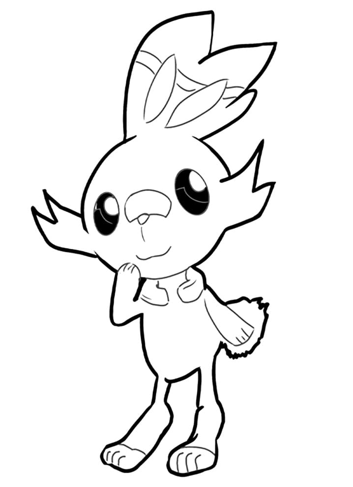 Scorbunny coloring pages printable pdf
