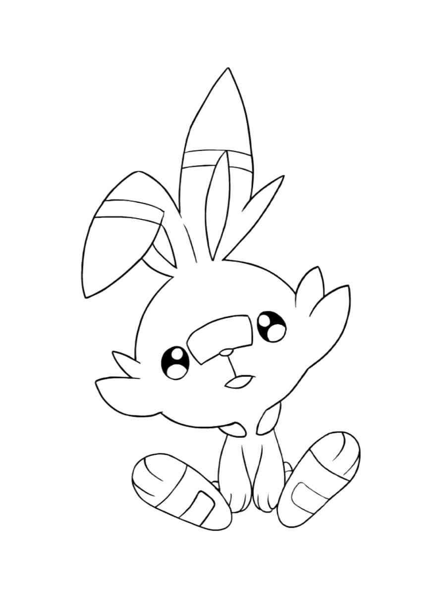 Scorbunny pokemon coloring pages