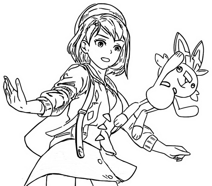 Scorbunny coloring pages printable pdf