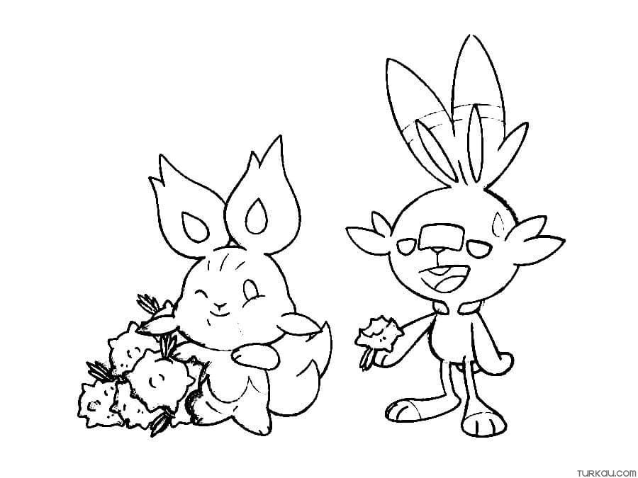 Scorbunny coloring page