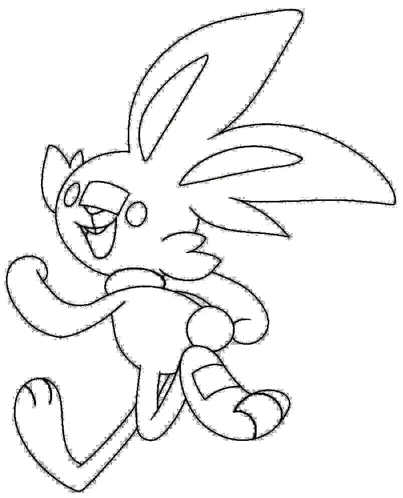 Scorbunny pokemon fãrbung seite