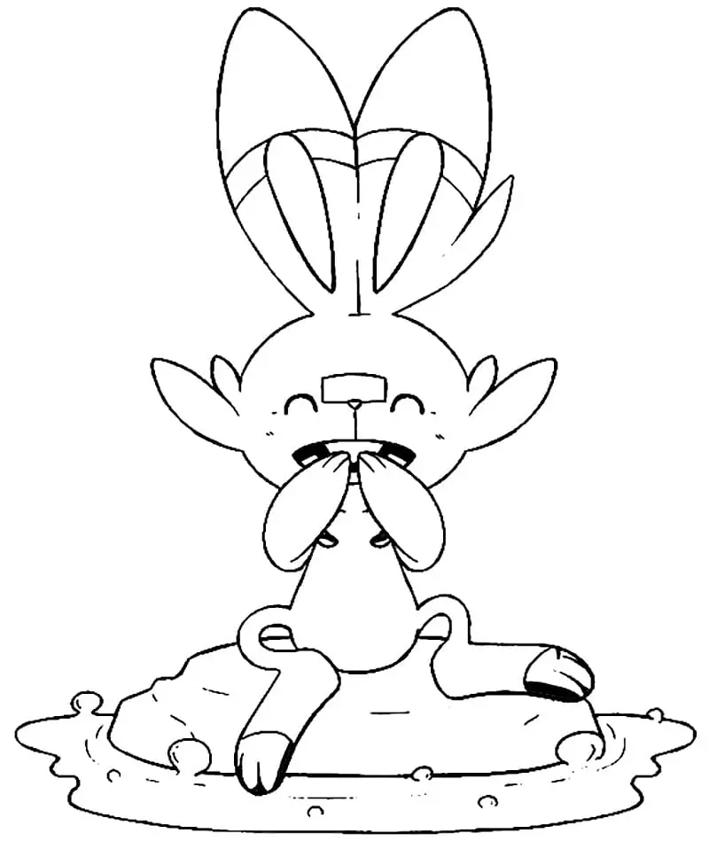 Scorbunny pokemon fãrbung seite