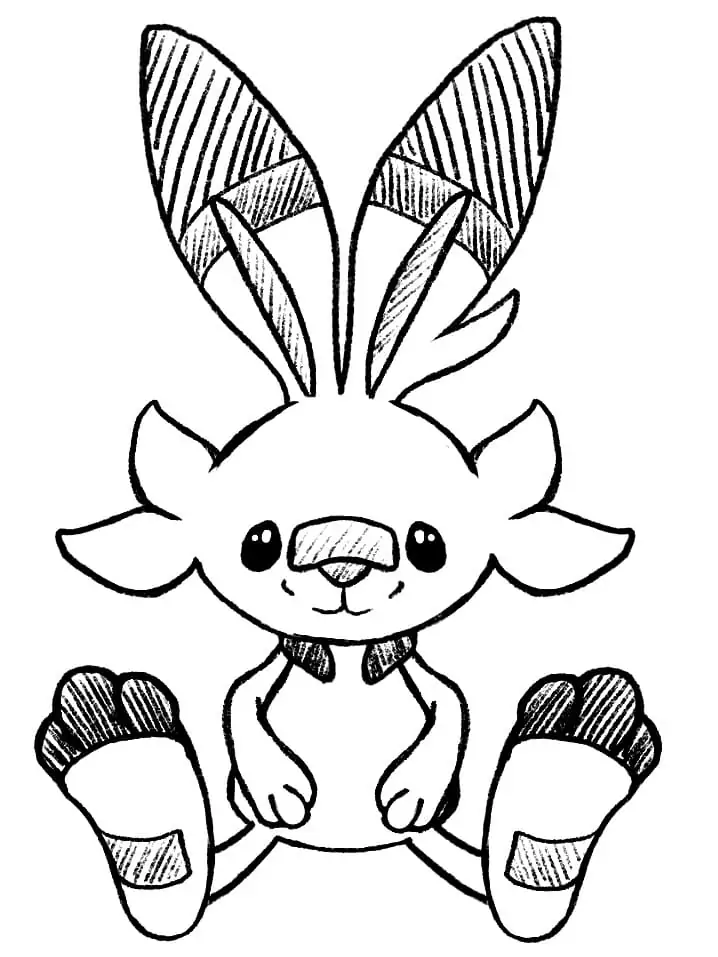 Scorbunny pokemon fãrbung seite