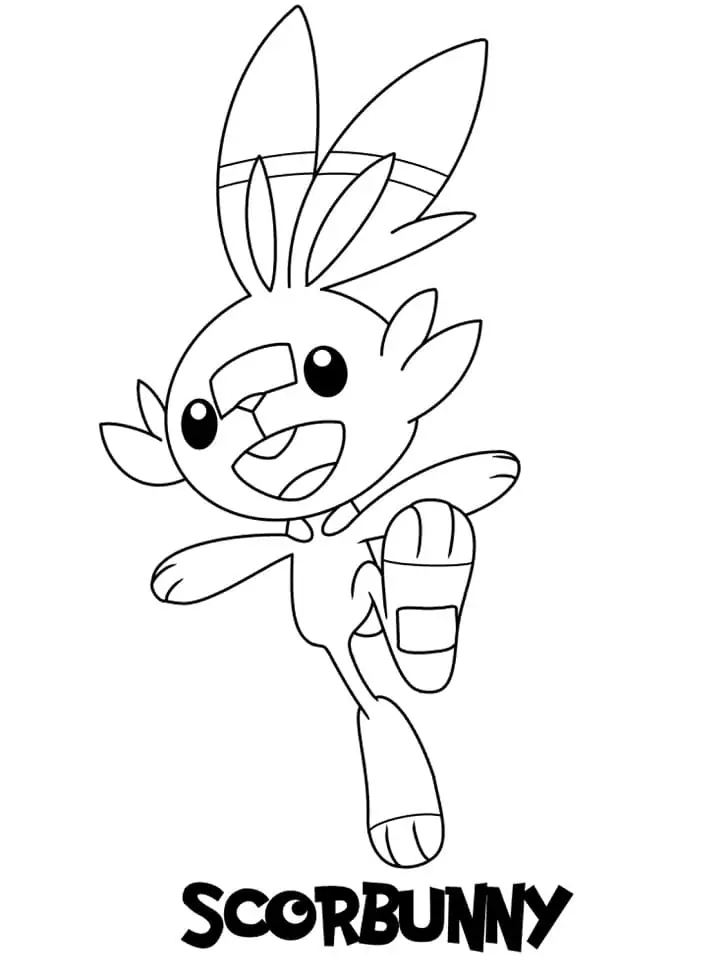 Scorbunny pokemon fãrbung seite