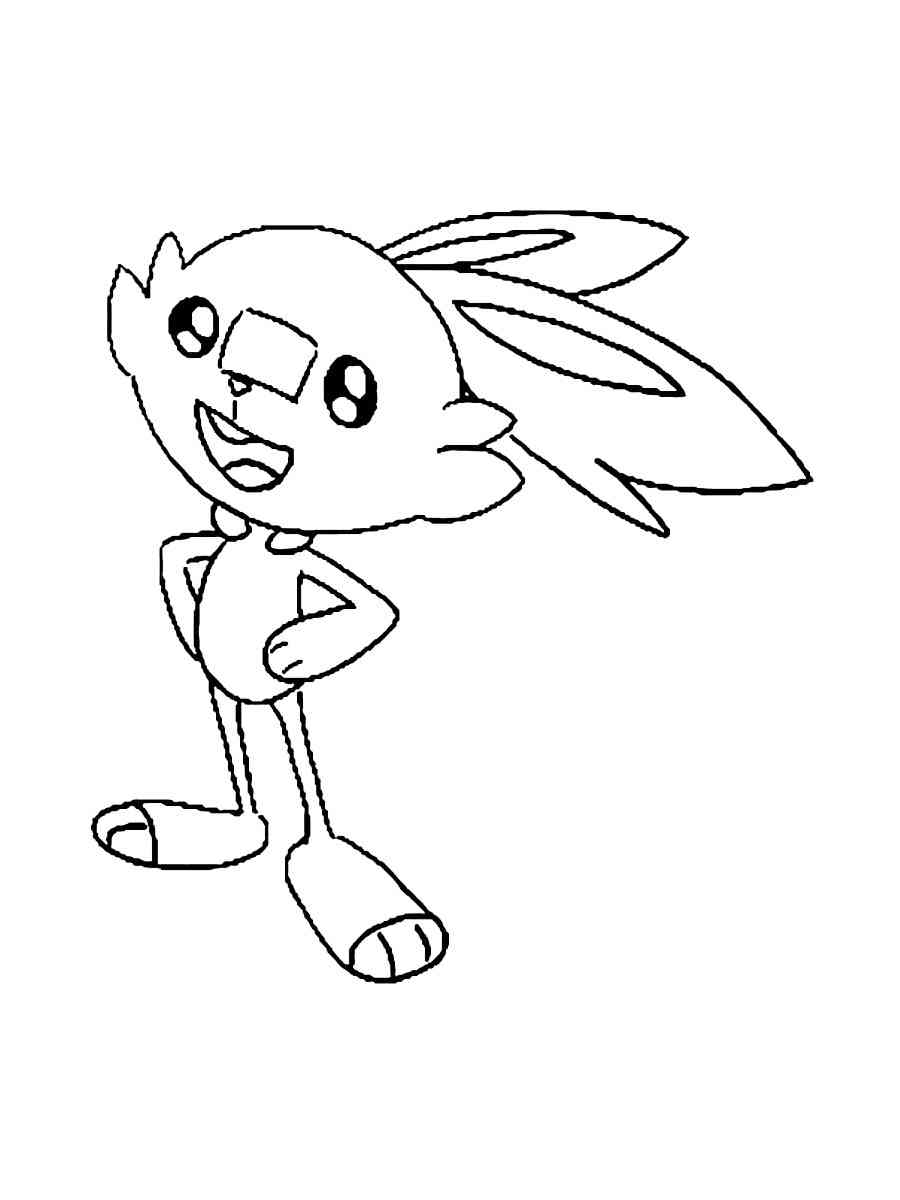 Scorbunny pokemon coloring pages