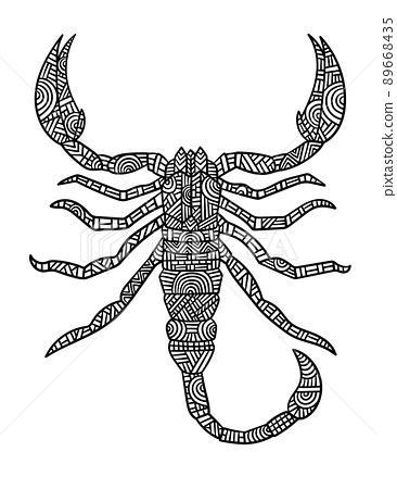 Scorpion mandala coloring pages for adults