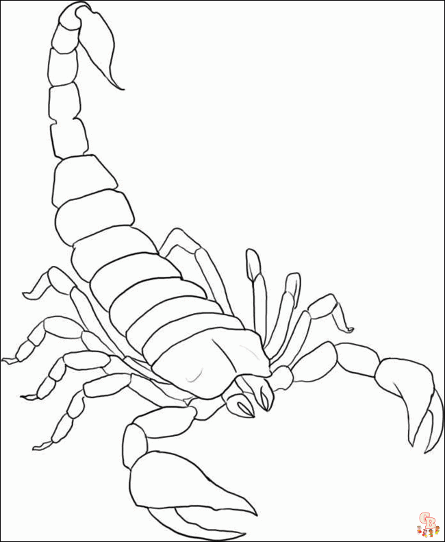 Scorpion coloring pages free printable sheets for kids