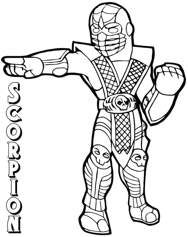 Mortal kombat coloring pages printable for free download