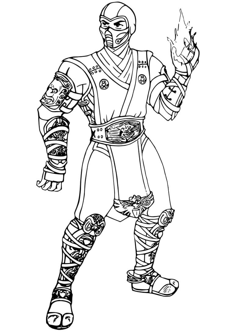 Print mortal kombat coloring page