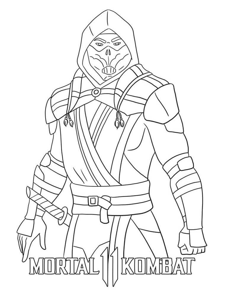 Mortal kombat coloring pages printable for free download