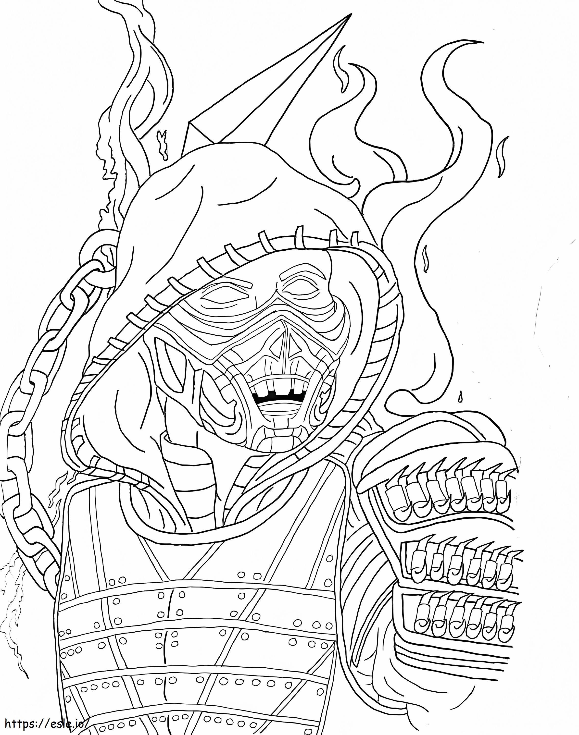 Scorpn in mortal kombat coloring page