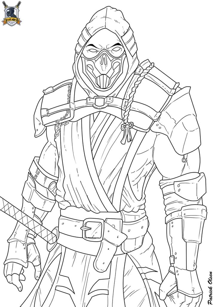 Patrick olsen on x just finished the lineart on mortal kombat s scorpion which i also originally drew in ink and sharpie mk midway neatherrealmstudios mortalkombat mk mortalkombatscorpion scorpion patrickolsenartwork httpstco
