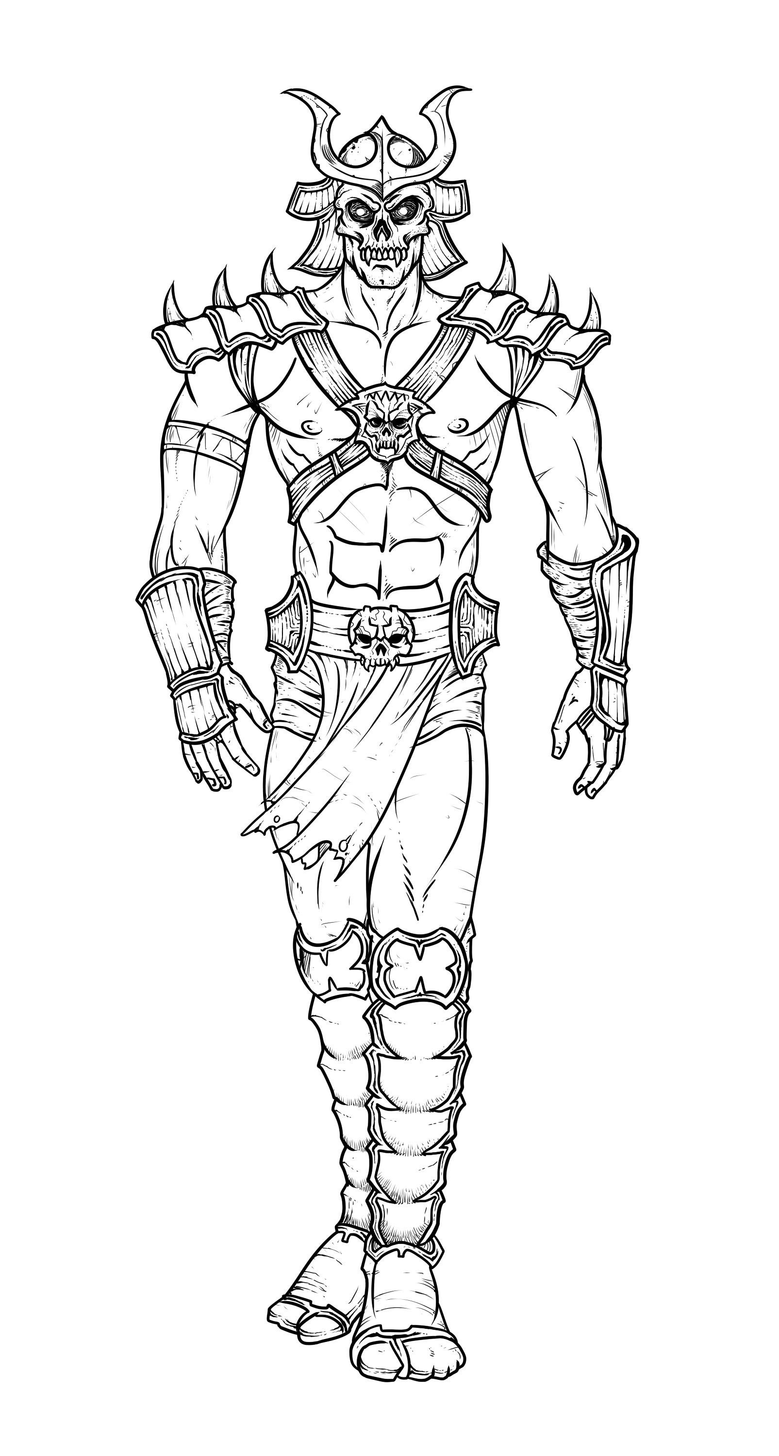 Free printable mortal kombat coloring pages for kids
