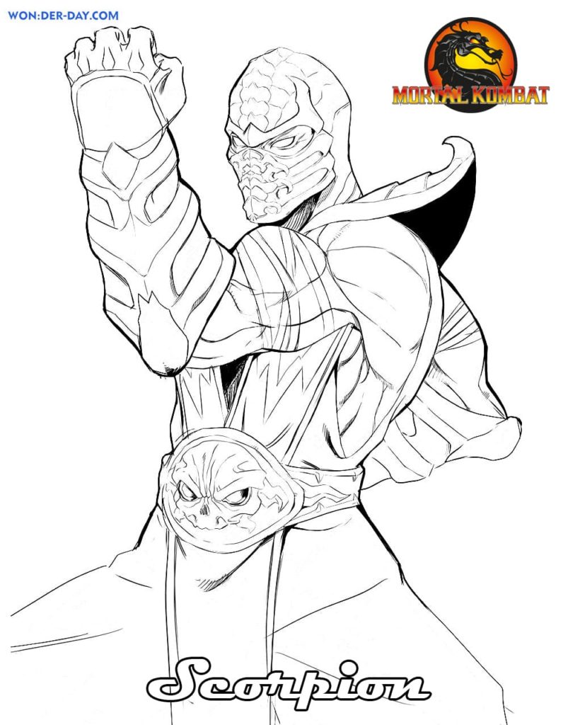 Mortal kombat coloring pages