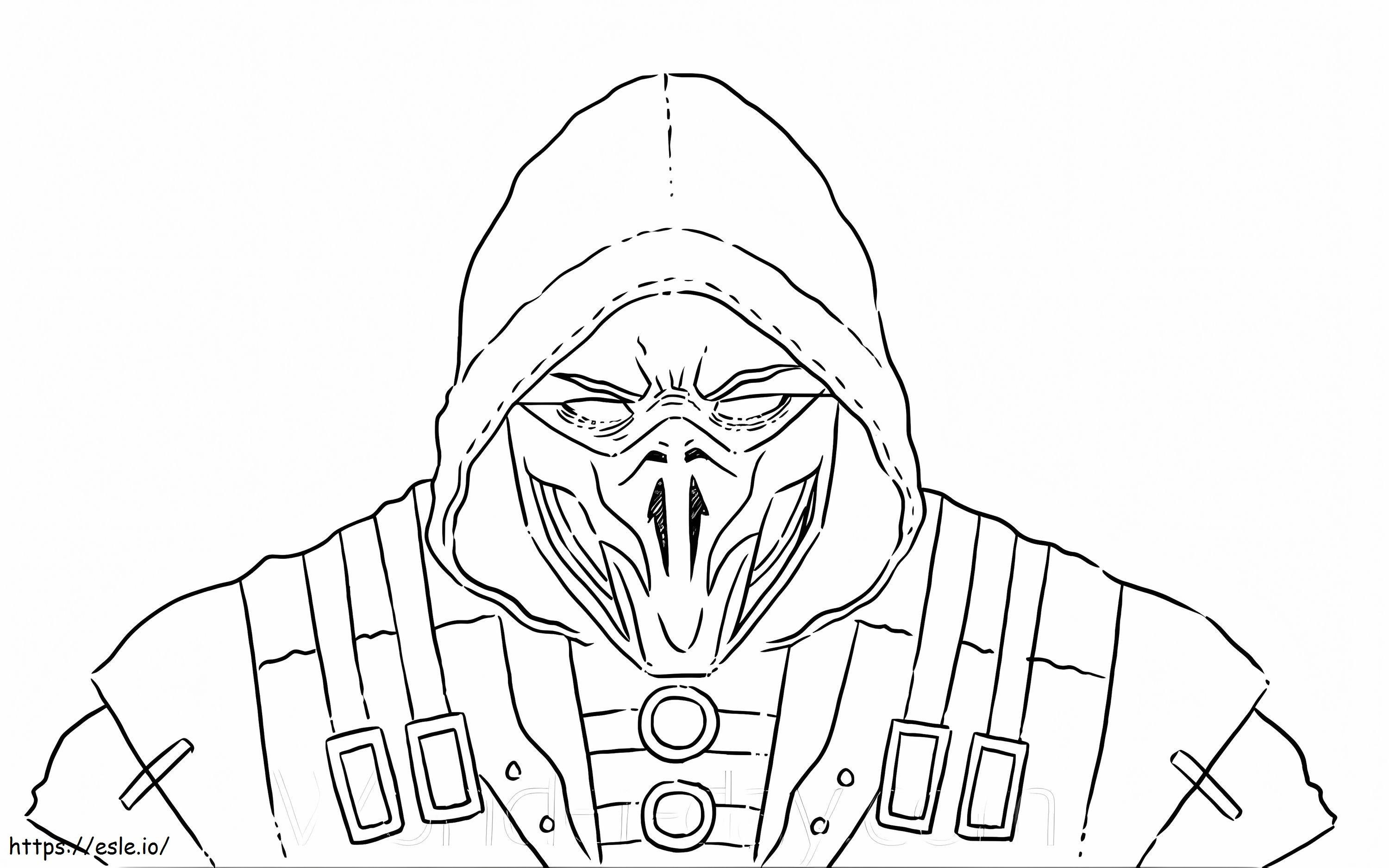Awesome scorpn mortal kombat coloring page