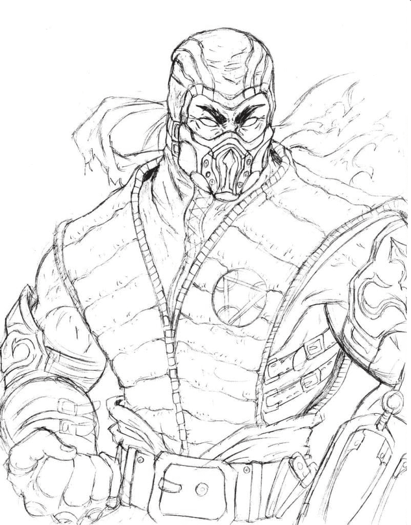 Mortal kombat coloring pages printable for free download