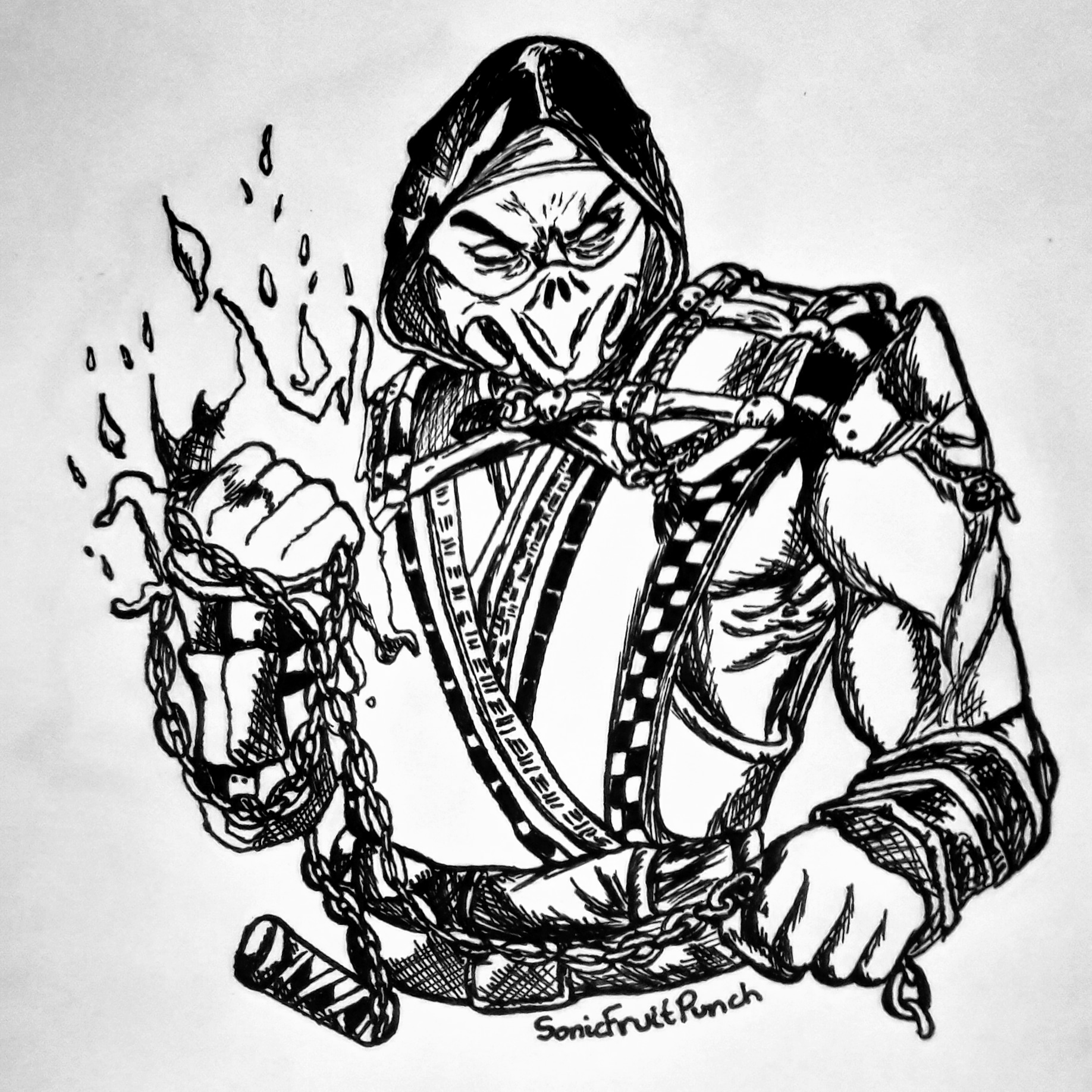 I drew scorpion rmortalkombat