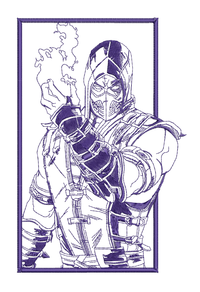 Embroidery pattern scorpion lineart