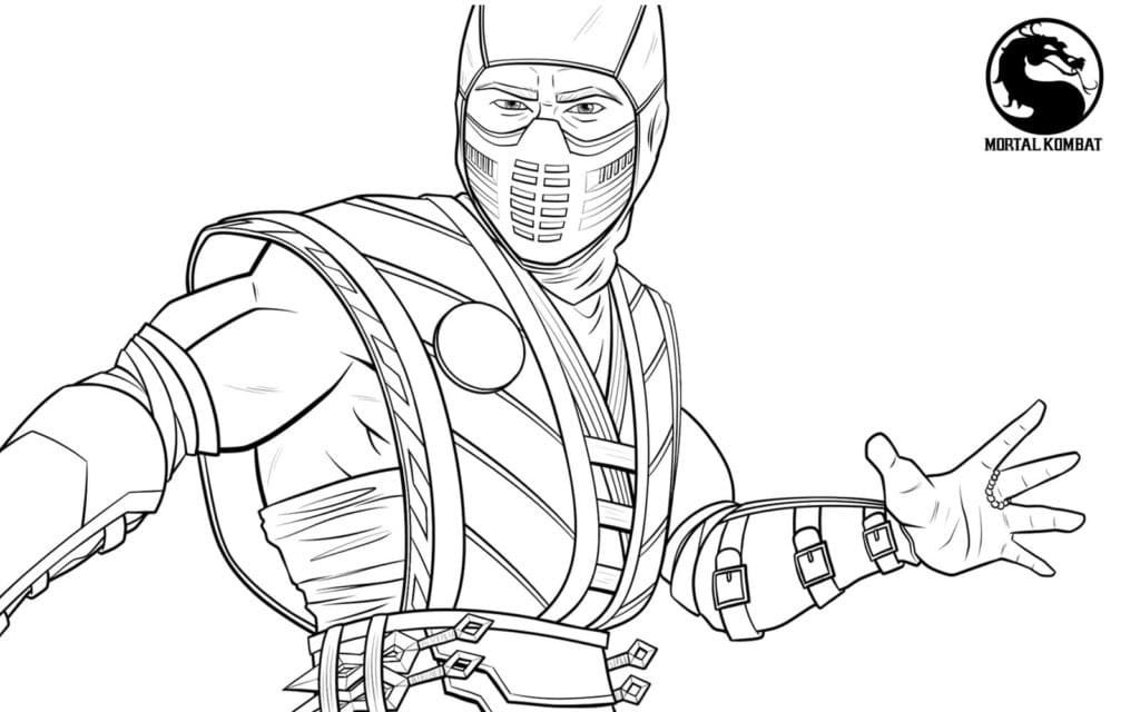 Mortal kombat coloring pages printable for free download
