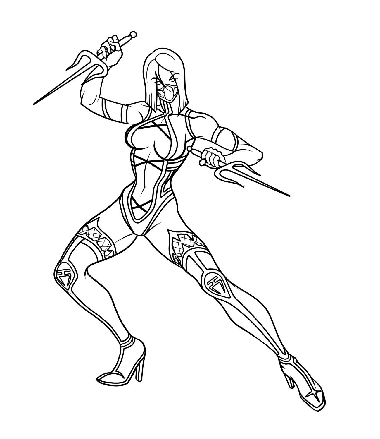 Printable mortal kombat coloring pages