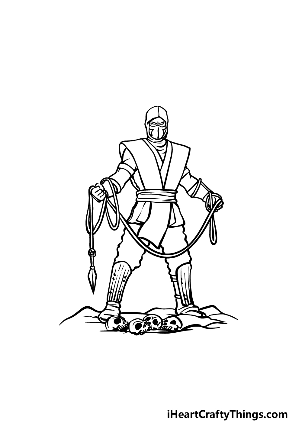 Scorpion from mortal kombat drawing
