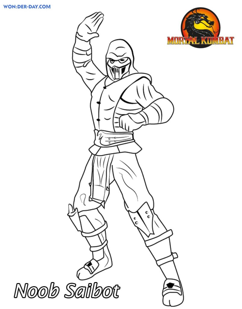 Mortal kombat coloring pages