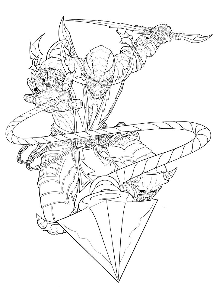 Mortal kombat coloring pages
