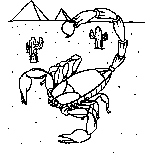 Scorpion coloring sheet