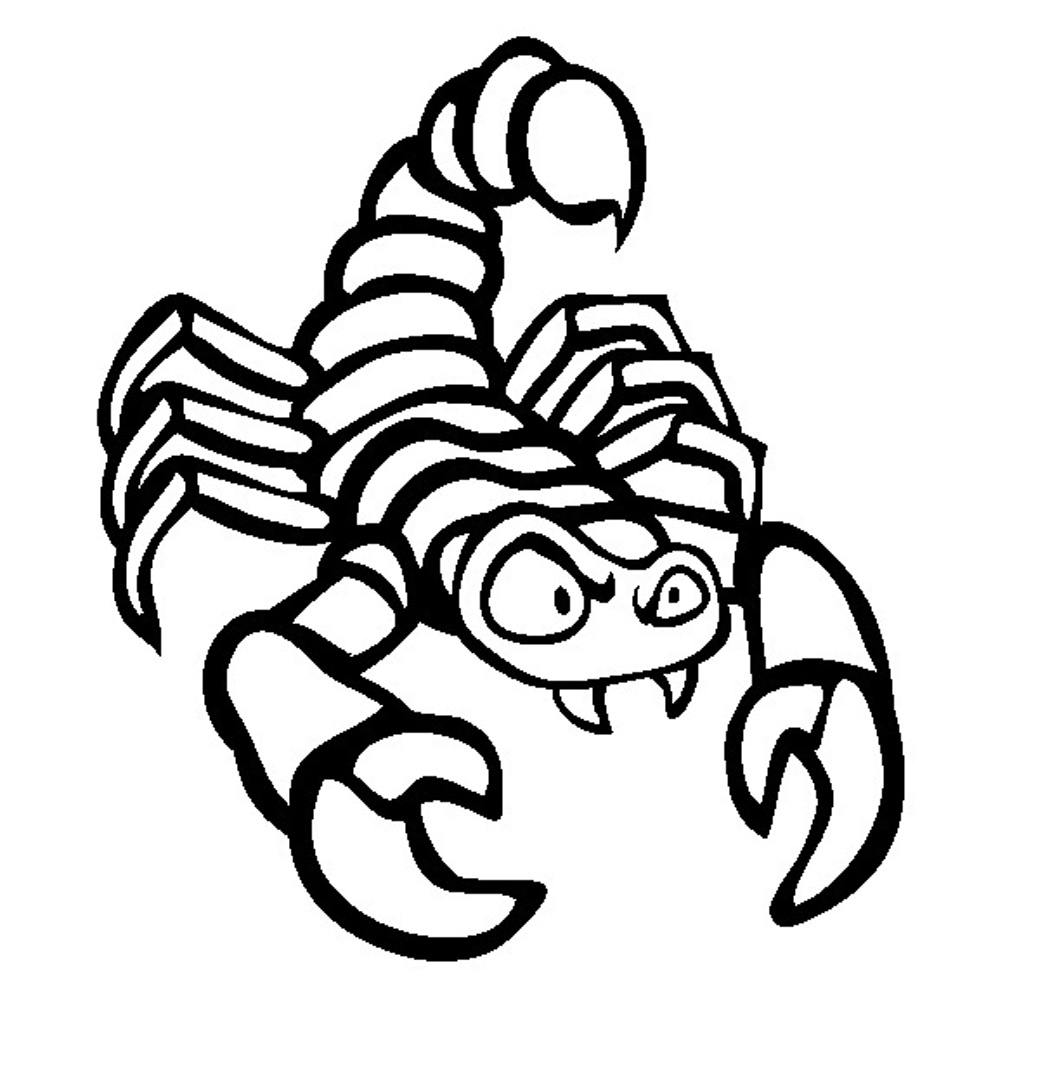 Free printable scorpion coloring pages for kids