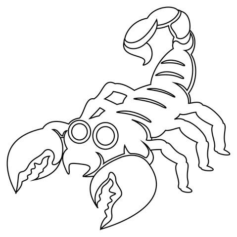 Scorpion coloring page free printable coloring pages