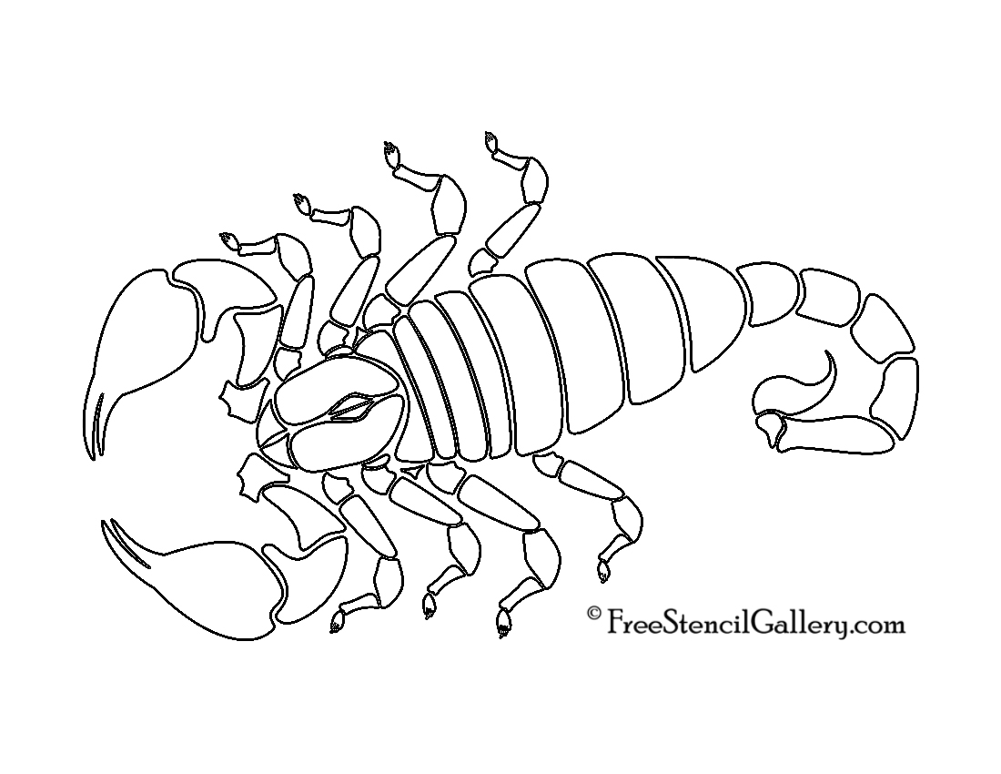 Scorpion stencil free stencil gallery