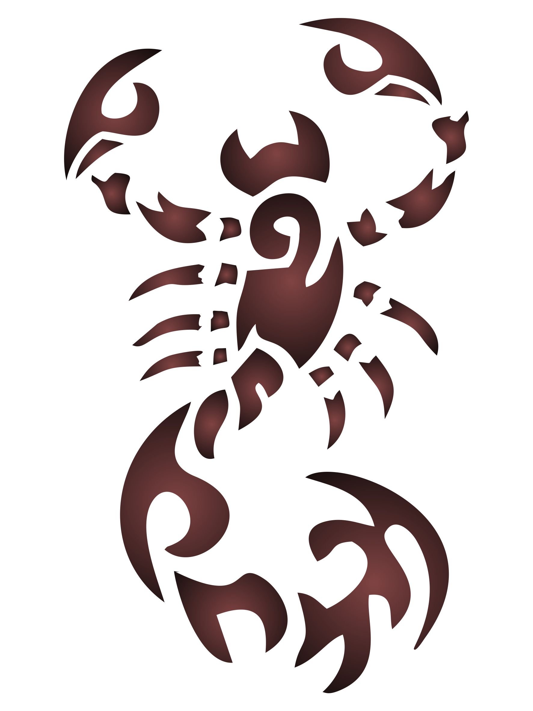 Scorpion stencil x inch m