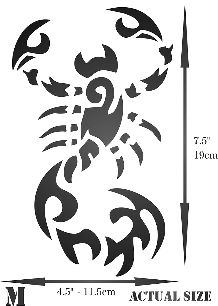 Scorpion stencil x inch m