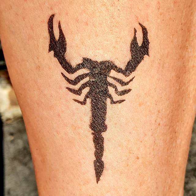 Glitter tattoo stencil