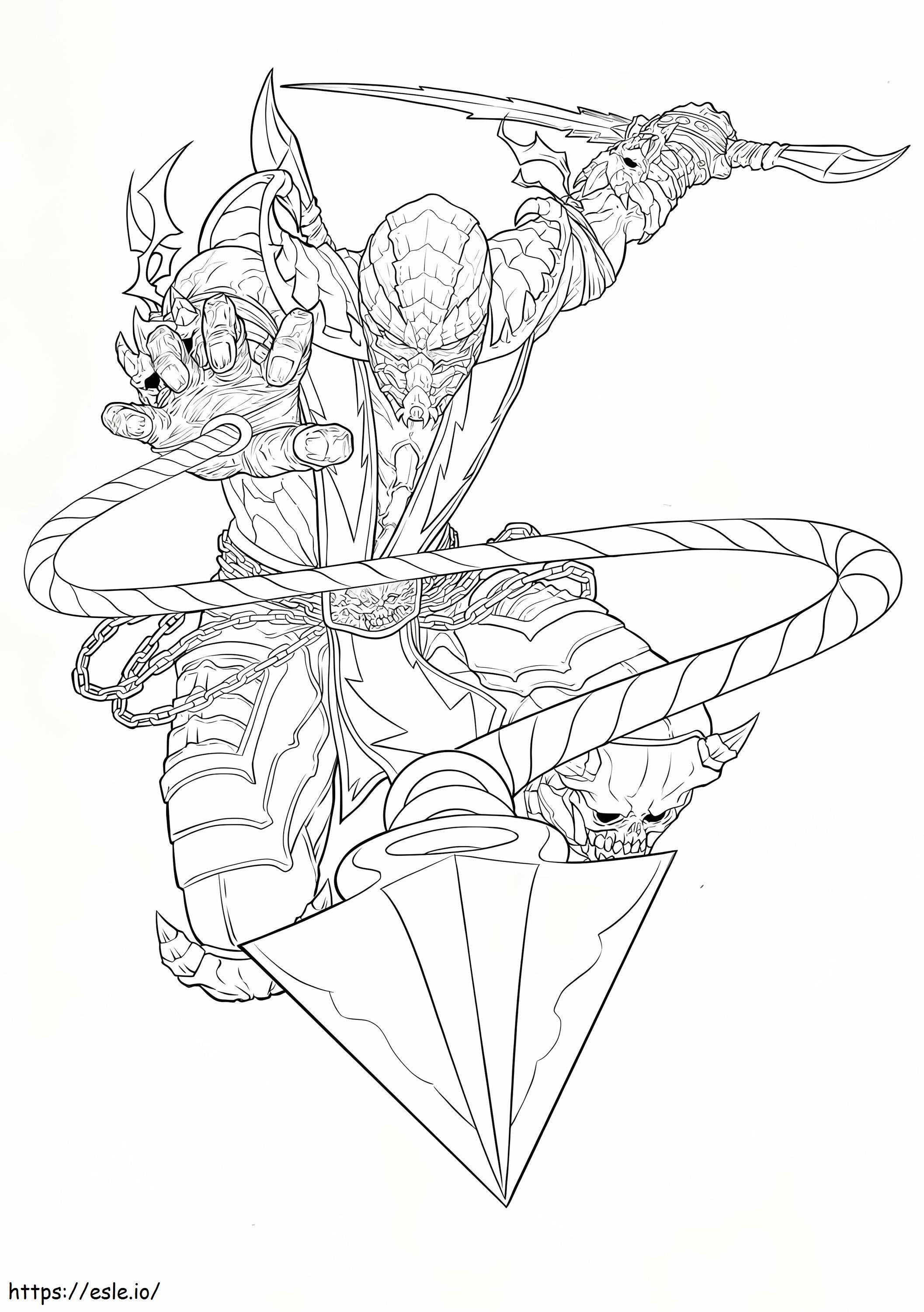 Amazing scorpn coloring page