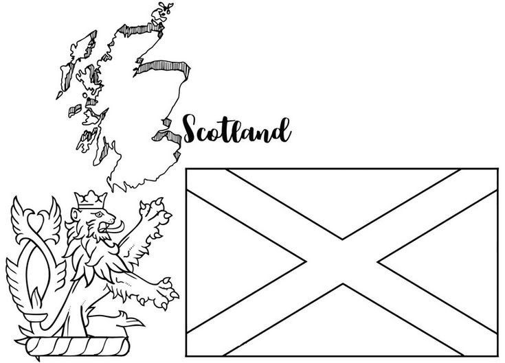 Scotland coloring pages learning culture and territories flag coloring pages scotland map coloring pages